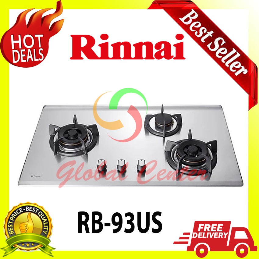 Kompor Gas Tanam 3 Tungku Rinnai RB-93US