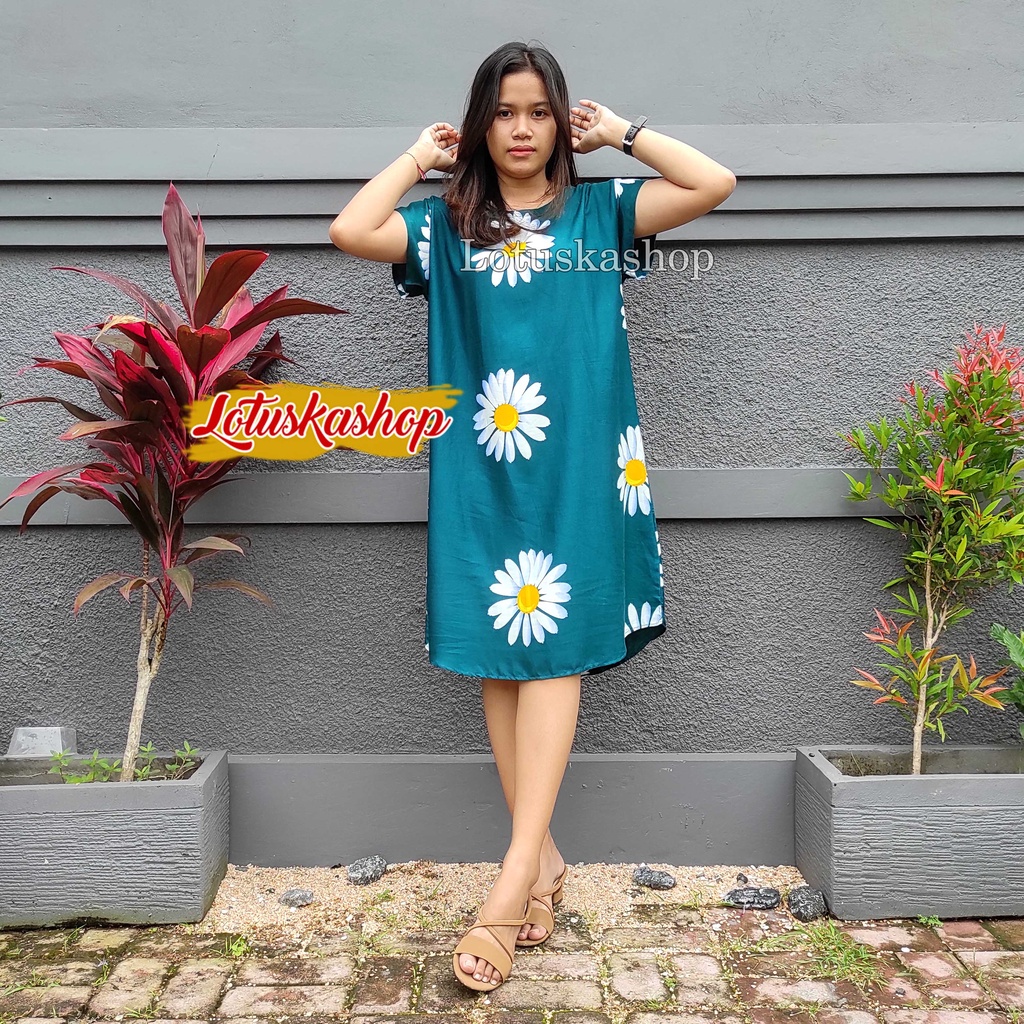 Daster Bali Daisy-Daisy Darkcyan