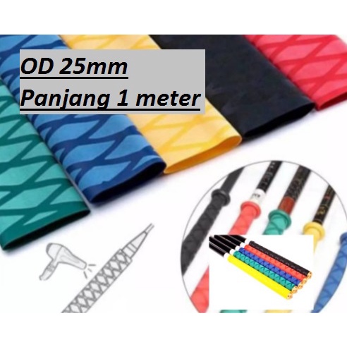 X 25mm Panjang 1 meter Grip X - Karet Bakar Joran Pancing