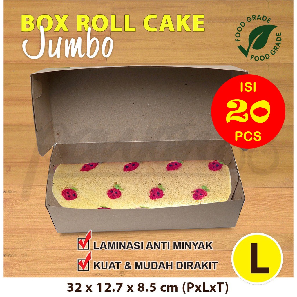 

Kotak Dus Box BOLU GULUNG - ROLL CAKE L - (20 Pcs )