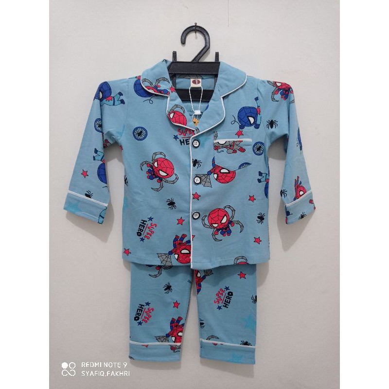 piyama anak import pp kancing