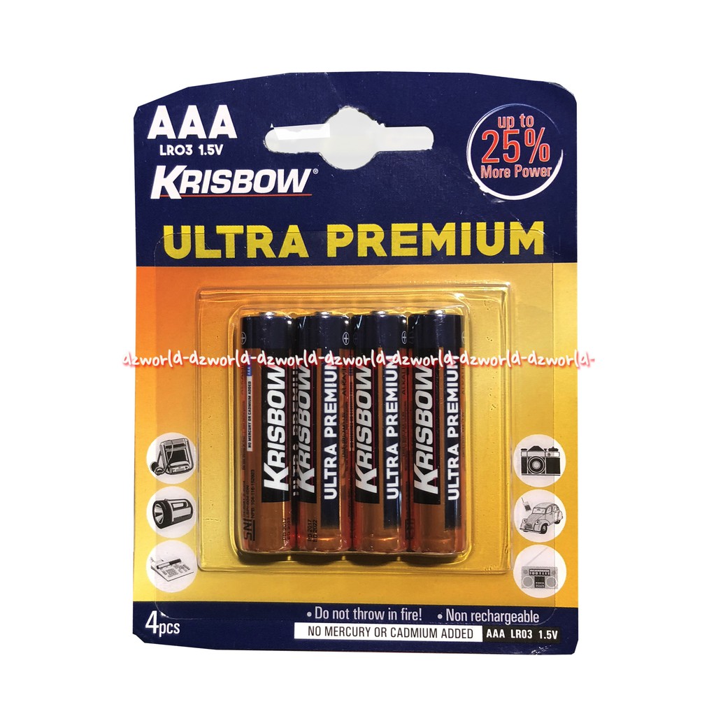 Krisbow Ultra Premium AAA 4 Pcs Baterai A3 Tahan Lama