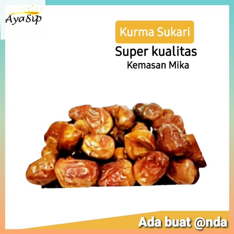 

KURMA SUKARI Original 500gr Premium Kurma Oleh Oleh Haji dan Umroh Kurma Super Kualitas Lembut dan Lezat