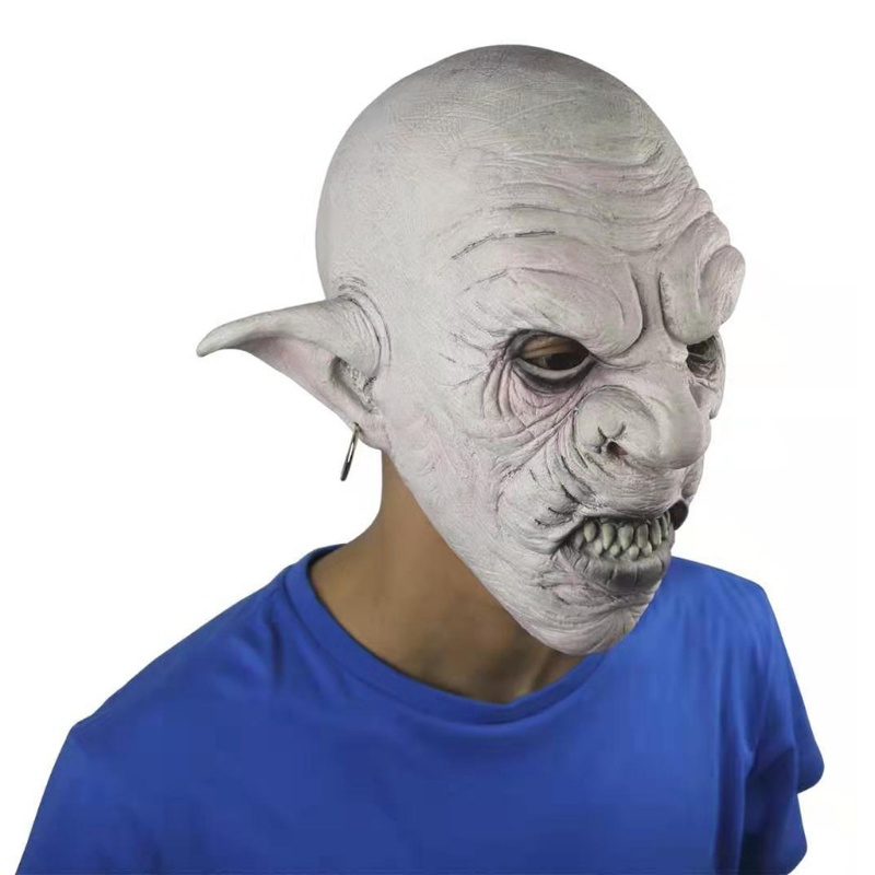 Zzz Mainan Kepala Goblin Bahan Latex Dengan Anting Gantung Untuk Halloween