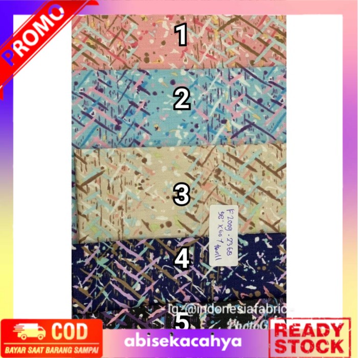 COD TERMURAH Kain Bahan Katun Jepang Tokai Gamis Masker Daster Piyama motif KJ247 - nomor 5