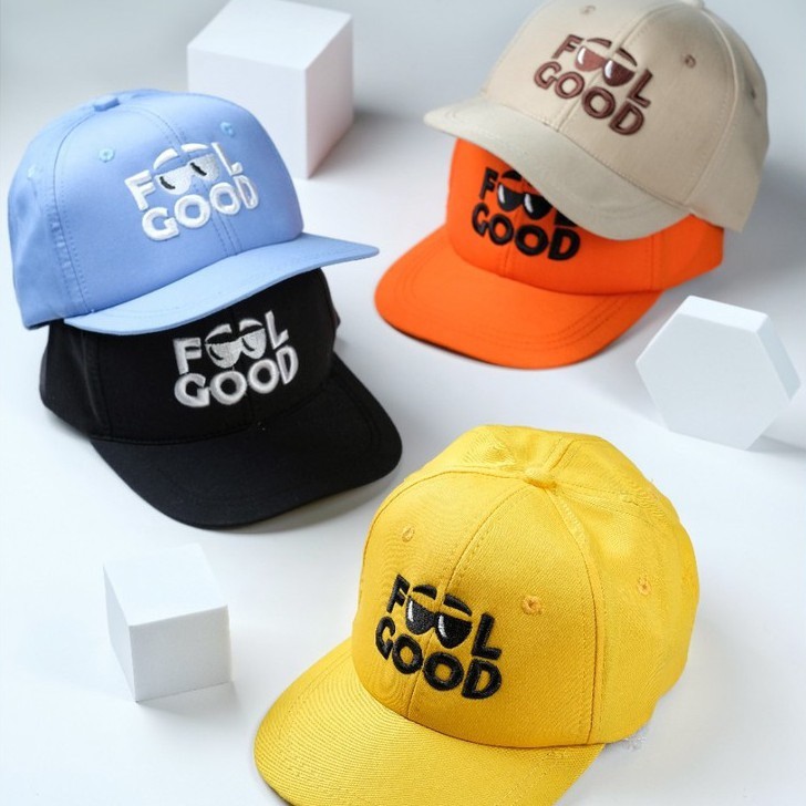 TOPI ANAK LAKI LAKI PEREMPUAN BORDIR FEEL GOOD