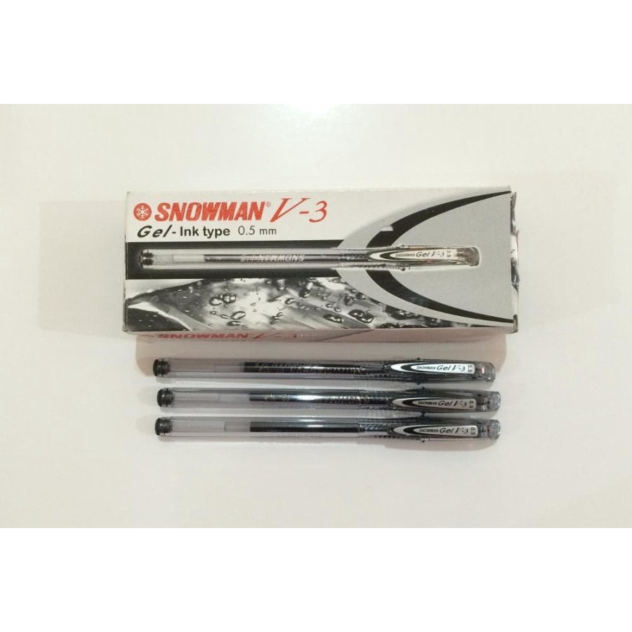 

SNOWMAN BOLPEN PULPEN BOLPOINT V-3 HITAM MURAH ORISINIL