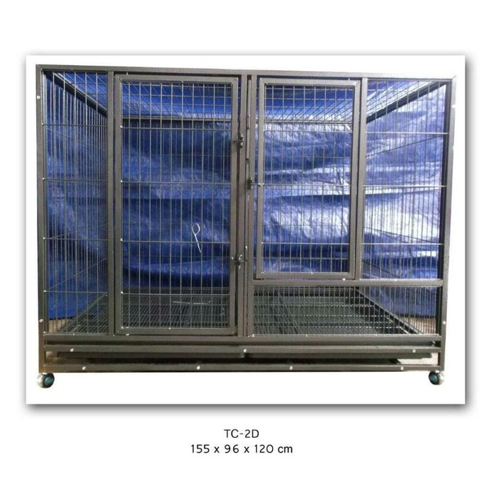 Kandang Kucing Anjing Kelinci Hewan Dua Pintu Tc 2d Shopee Indonesia