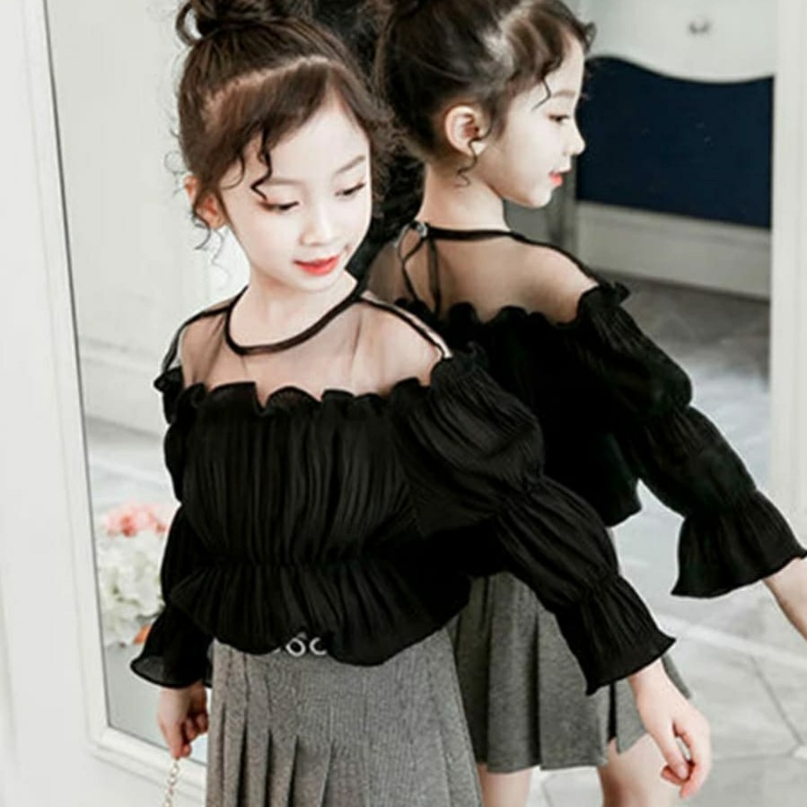 Aurel Kids Blouse Anak Usia 6 7 8 Tahun/ Atasan Anak Perempuan / Baju Anak Cewek Kekinian Modis / Bl
