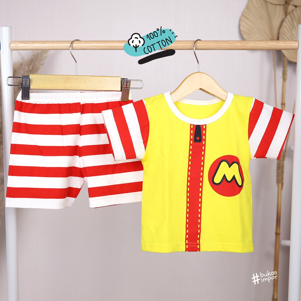 ❤️ setelan anak baju bayi baju anak cowo cewe 1y 2y 3y mcd mcdonald lucu murah ❤️