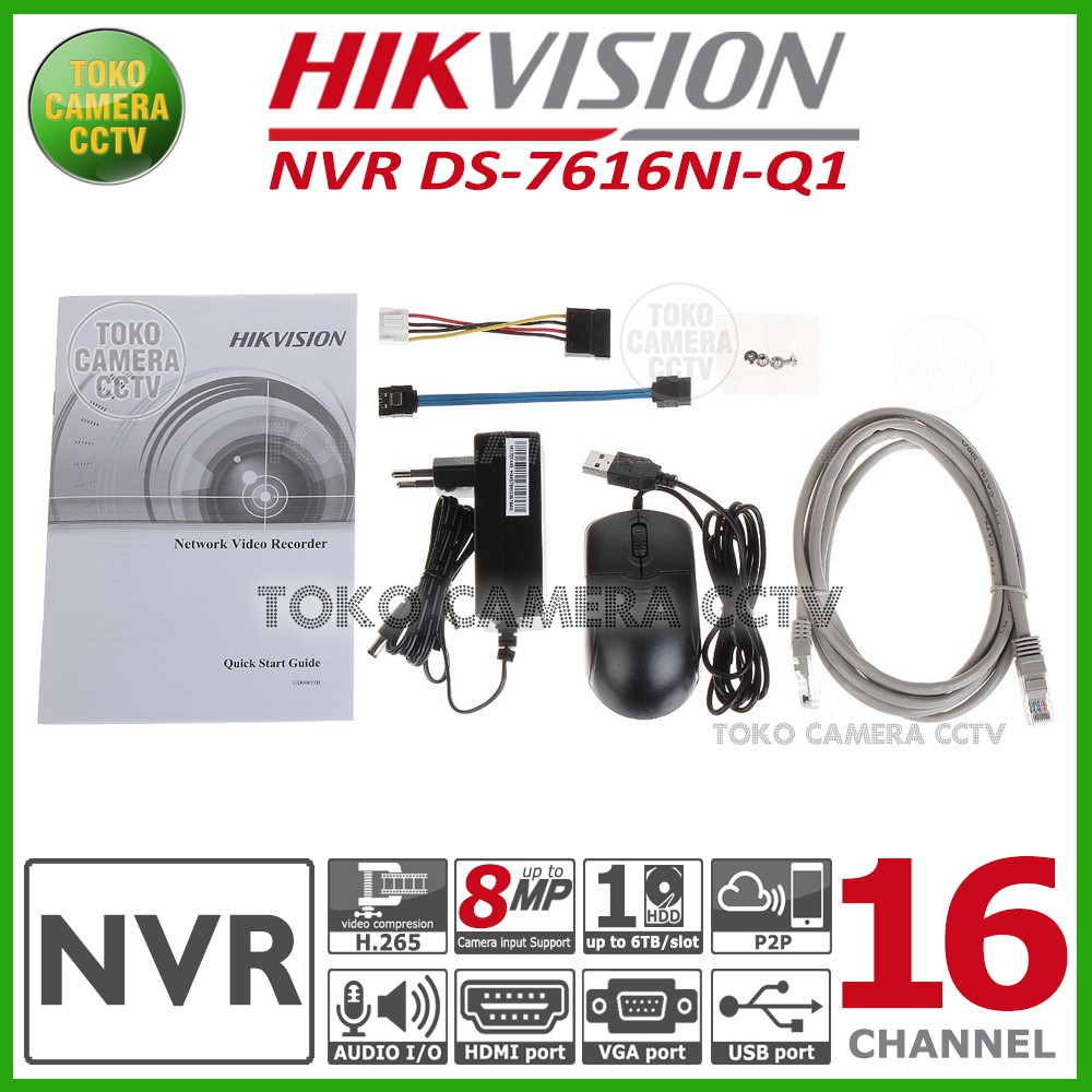 NVR HIKVISION 16 CHANNEL DS-7616NI-Q1