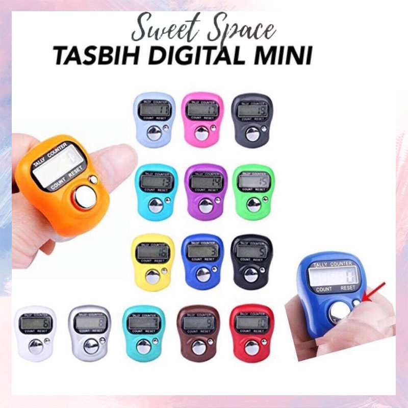 TASBIH DIGITAL MINI TALLY COUNTER ALAT HITUNG TASBEH DIGITAL WARNA WARNI [SWEETSPACE]