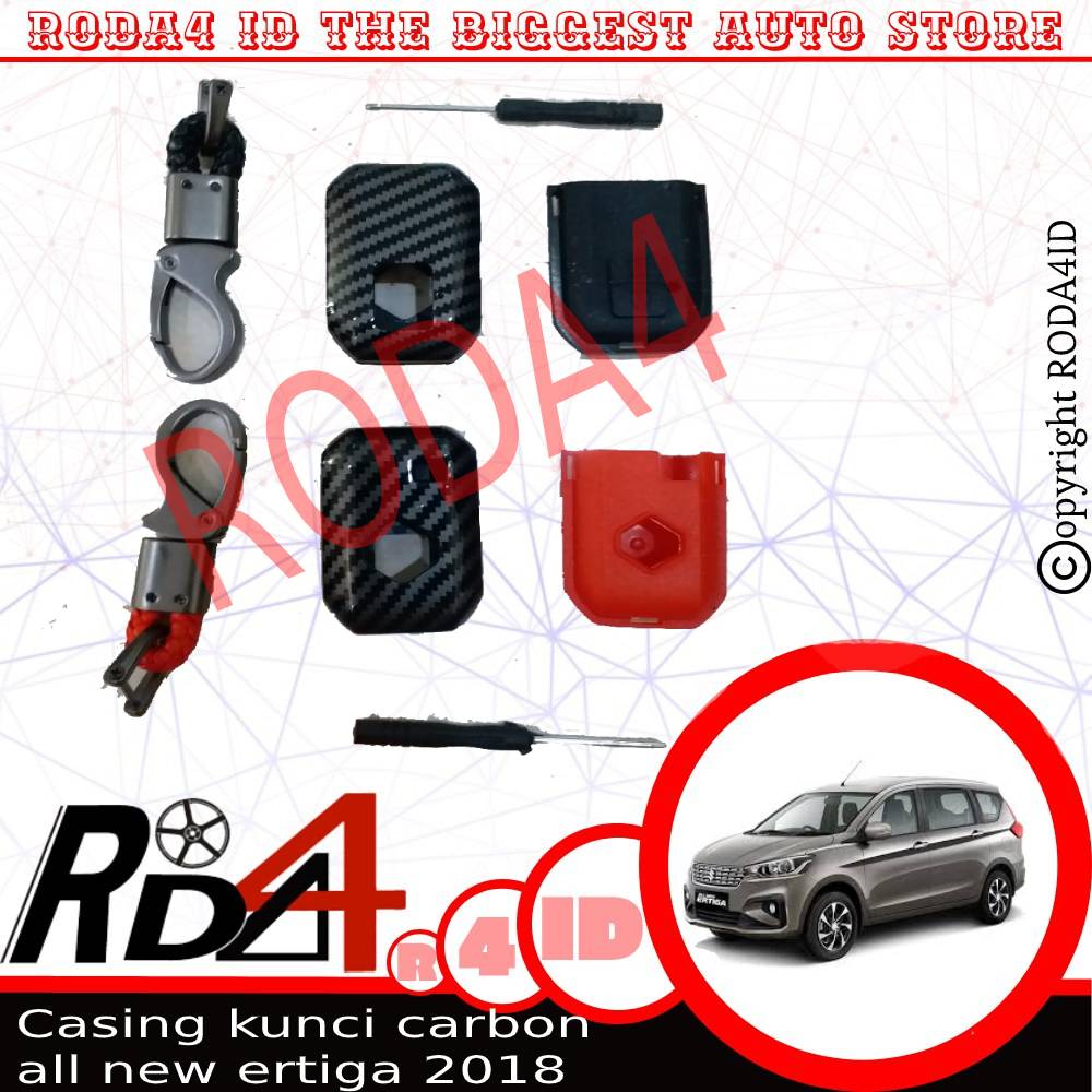 Casing Kunci Carbon All New Ertiga 2018 UP Key Case Cover