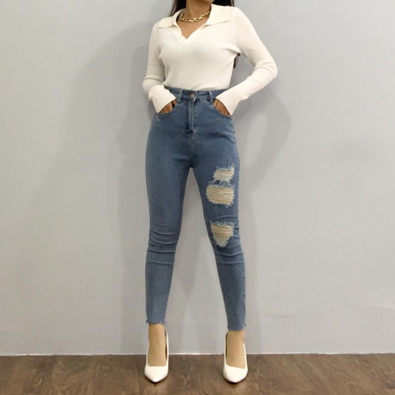 [LUXE.DLABEL] - E14 Jeans | Celana panjang Highwaist wanita Jeans import premium Jeans wanita polos ripped jeans High waist jeans wanita bkk Skinny Jeans High waist Baggy jeans Wideleg Jeans Kulot jeans Boyfriend jeans Wanita Kargo Jeans