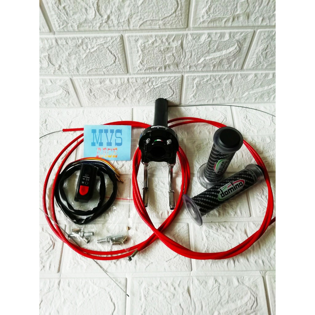 Gas Spontan 2 Kabel + Handgrip + Saklar Kanan + Kabel Gas = Sonic 150 R, Gsx 150 R, Nmax 155, Pcx 15