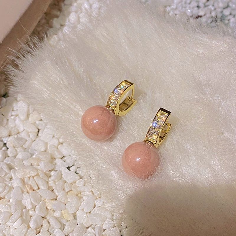 Anting earstud mermaid pink pearl FQ