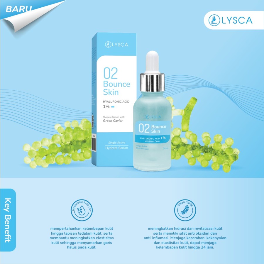 LYSCA BOUNCE SKIN Hyaluronic Acid 1%* + Green Caviar ( New )