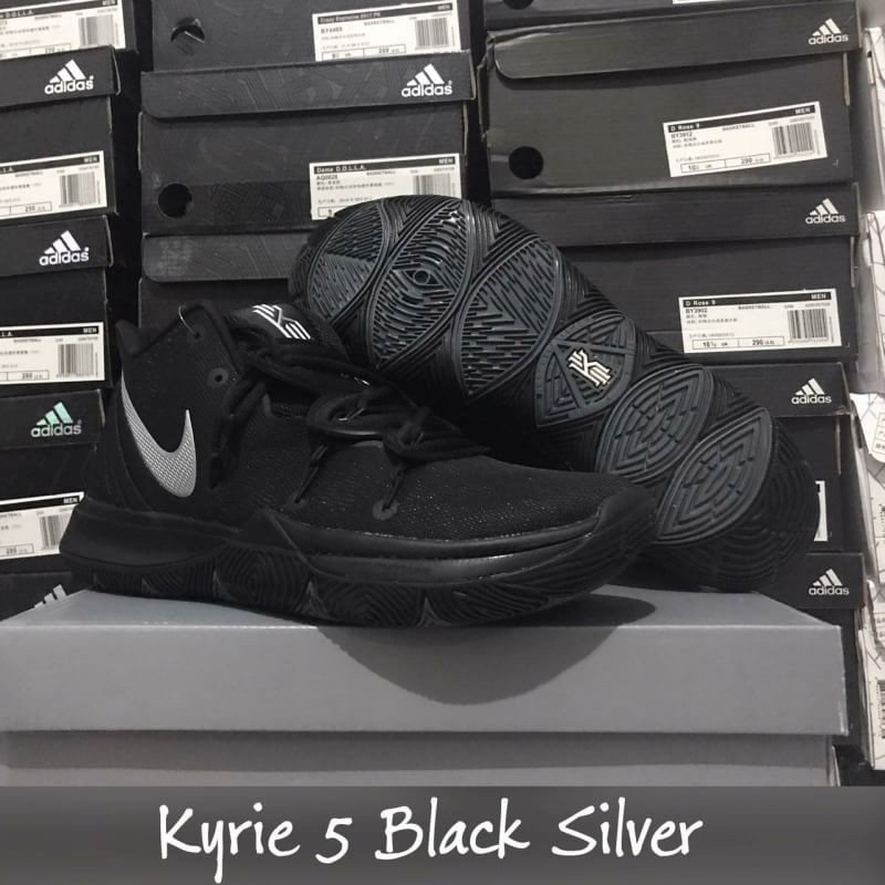 kyrie 5 black silver