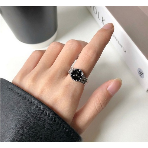 TSM88- cincin wanita model terbaru cincin motif jam