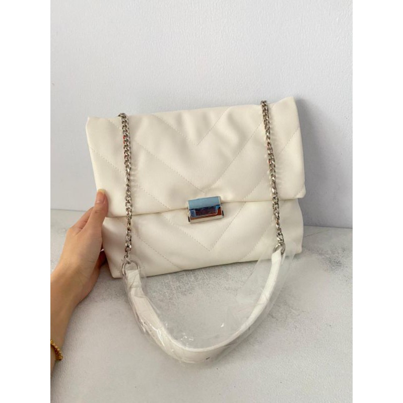 ZRA quilted maxi crossbody bag