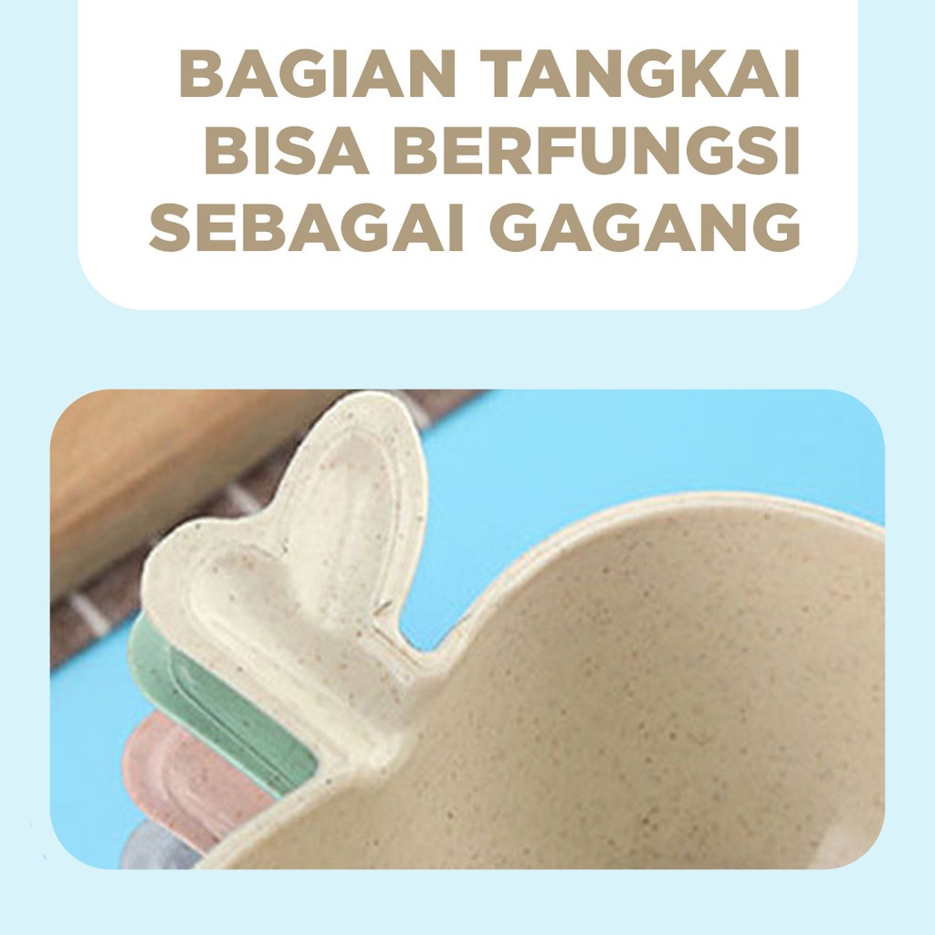 Mangkok bentuk Apel Wheat Straw Bowl | Mangkuk Plastik Microwave Warna Warni | Apple Bowl
