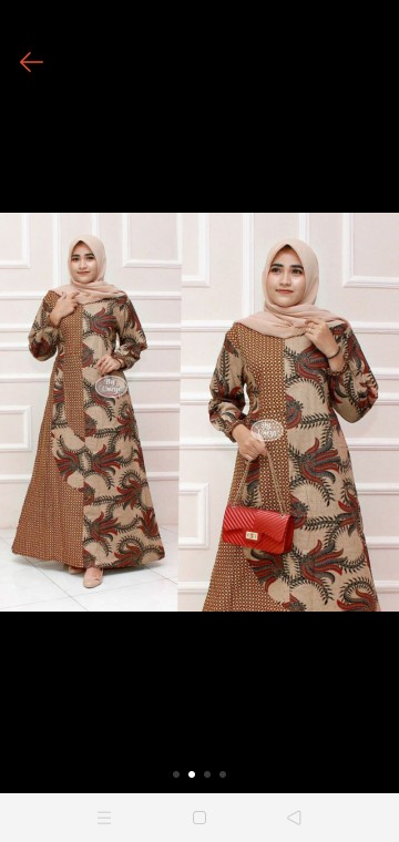 Gamis Batik Kombinasi Jumbo Ld 110 & Ld 120 Busui