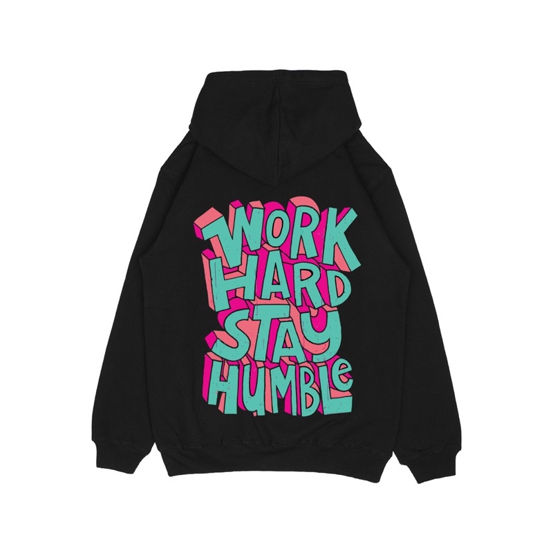 Hi VABA Hoodie Work Hard Stay Humble || Hoodie Pria dan Wanita Unisex | Hoodie Sablon M-XL