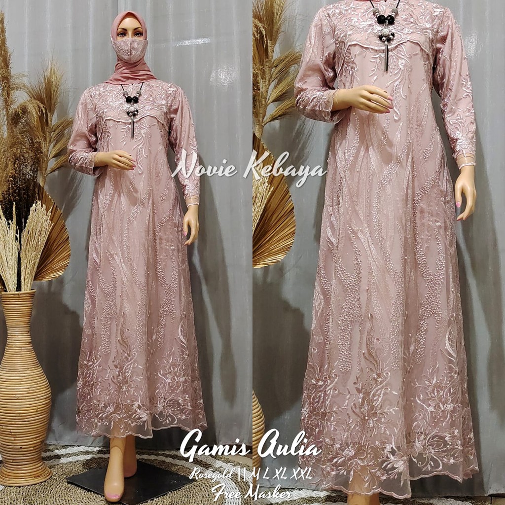 TERBARU LONG GAMIS TULLE BORDIR / GAMIS BUSUI