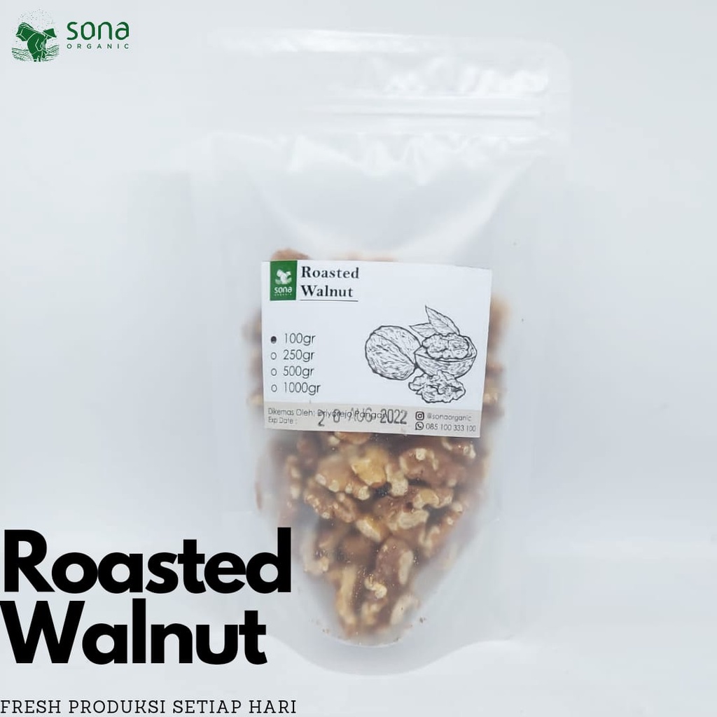 

Roasted Walnut 100gr - Sona - Kacang Walnut Panggang - Walnut Oven Ori