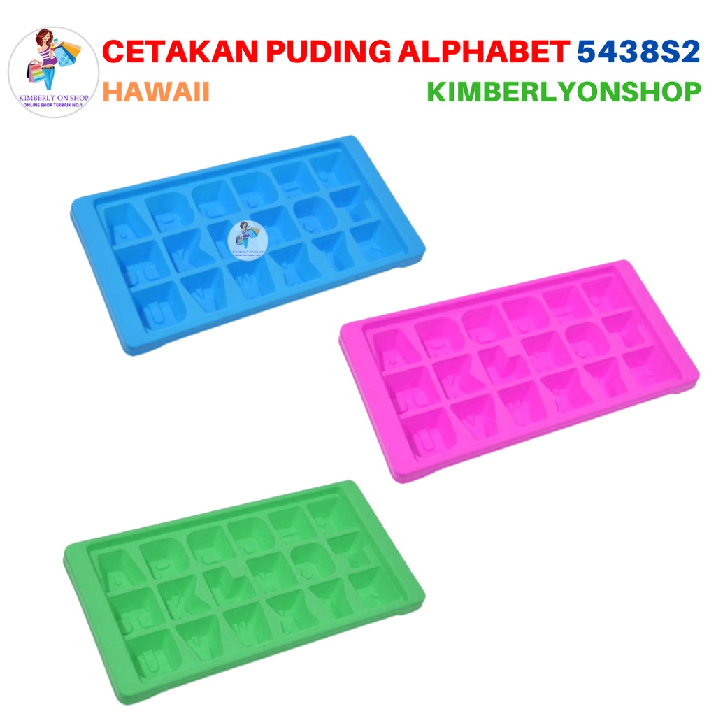 Cetakan Es Puding Cokelat Alphabet 5438 S2 Hawaii