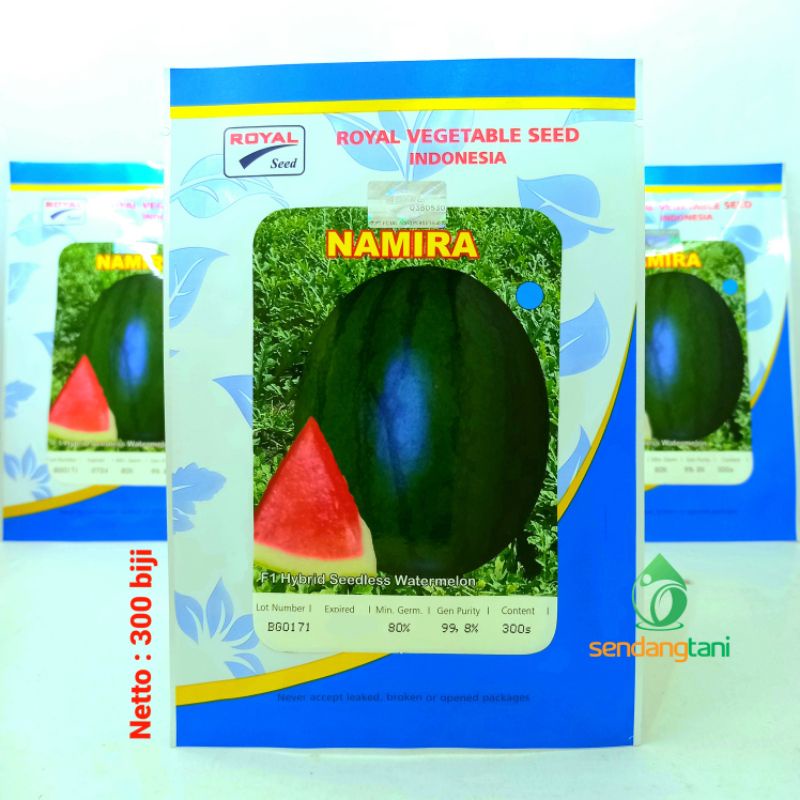 Semangka Non Biji NAMIRA F1 Benih Bibit Semangka Tanpa Biji Seedless Merah Lonjong Besar Royal Seed