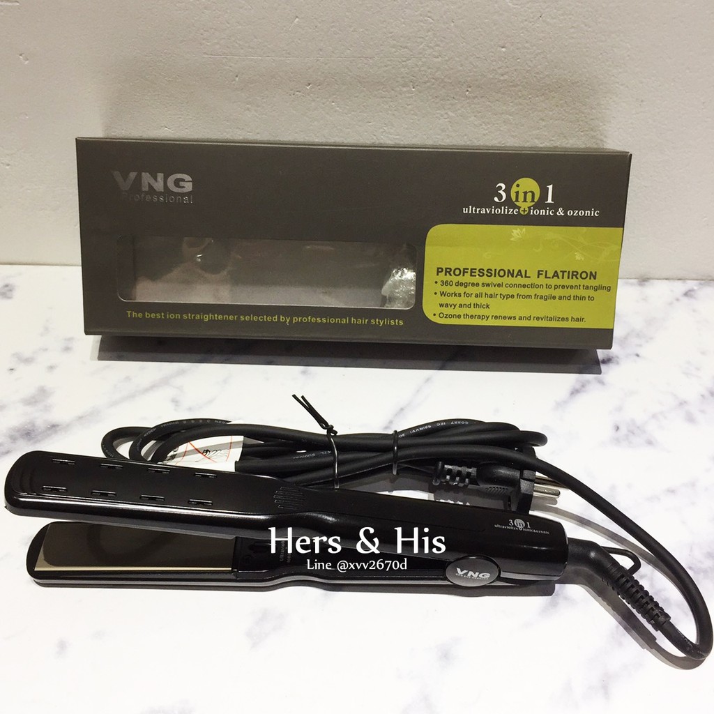 VNG Professional Ultraviolize + Ionic & Ozonic Hair Straightener - Catokan UV Ion Korea - VNG 3338