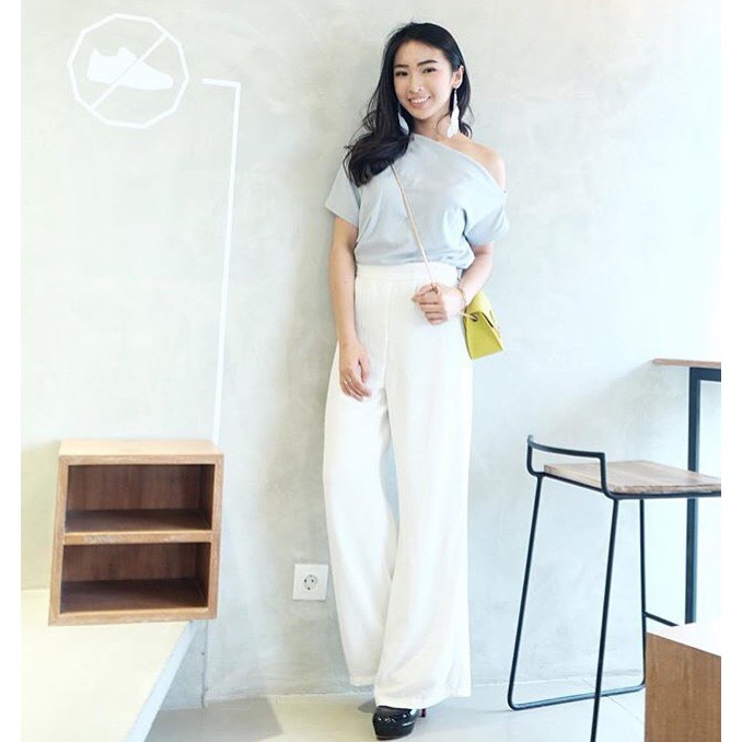 Celana Panjang Kulot Polos SCUBA TEBAL HW Kulot Premium Long Cullotes High Waist Culottes Pants JANE