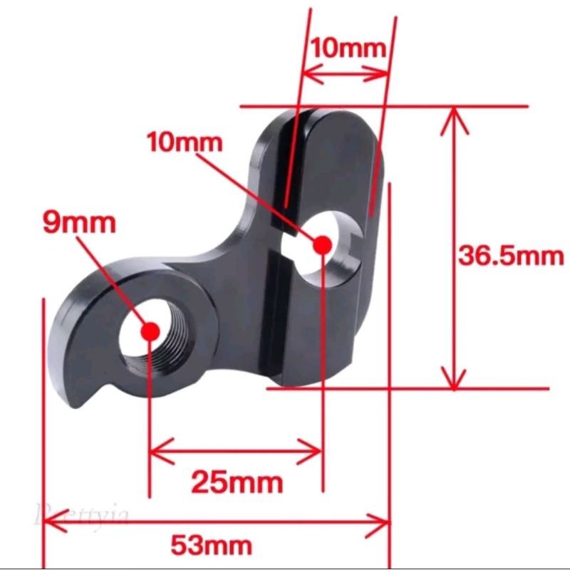 MUQZI Read end hanger rd cantolan gantungan dudukan tempat pasang adaptor adapter drop out untuk sepeda lipat folding bike fixie federal drop out