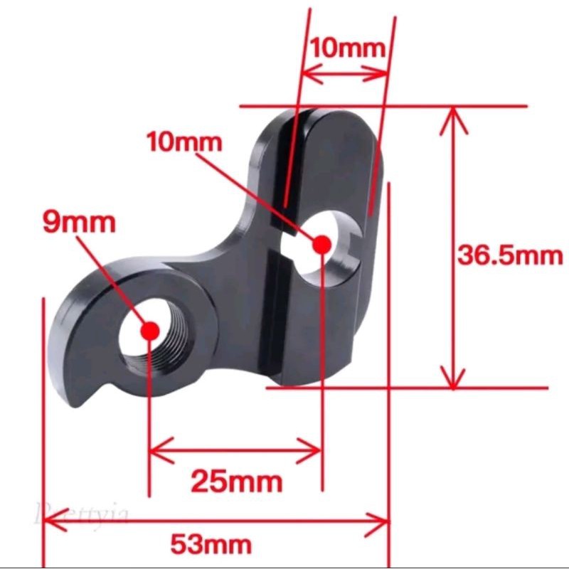 MUQZI Read end hanger rd cantolan gantungan dudukan tempat pasang adaptor adapter drop out untuk sepeda lipat folding bike fixie federal drop out