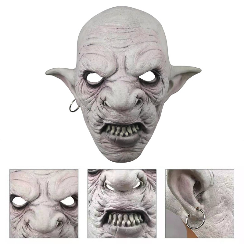 Zzz Mainan Kepala Goblin Bahan Latex Dengan Anting Gantung Untuk Halloween