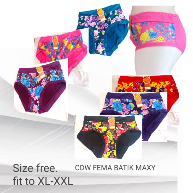 CELANA DALAM  WANITA FEMA JUMBO MAXY , CD WANITA FEMA MOTIF BATIK