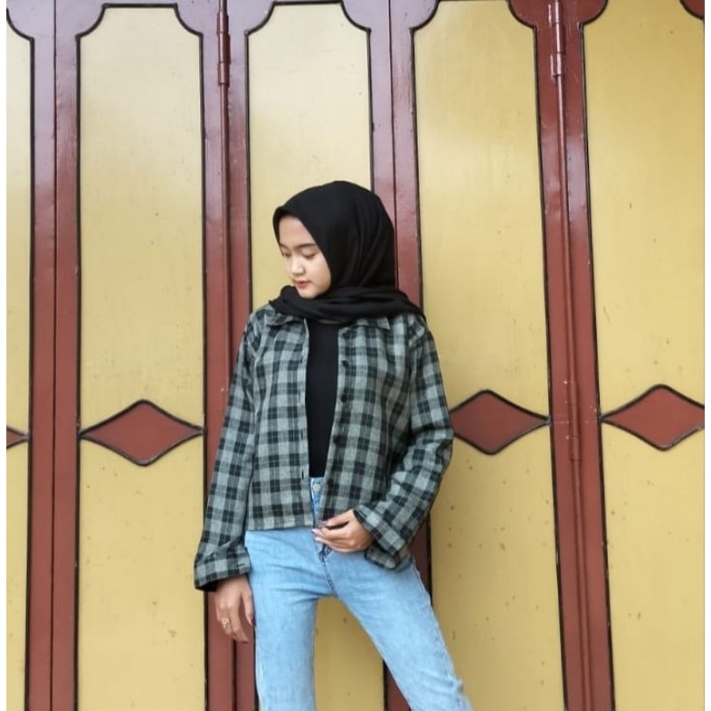 KEMEJA OUTER CROP BAHAN LINEN