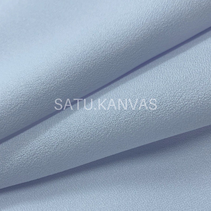 Kain MOSSCREPE / MOSCHINO murah ( 20 warna ) SERI 1-PUTIH BERSIH