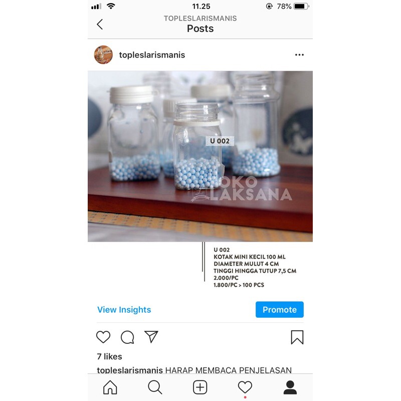 Toples kotak mini kecil