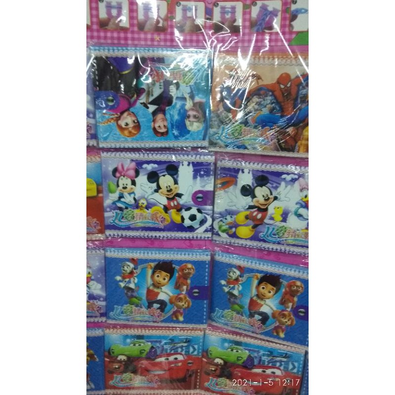 OMAH DOLANAN_MAINAN ANAK DOMPET KARAKTER/DOMPET ANAK BERANEKA GAMBAR/MAINAN ADAH DUIT ANAK MURAH