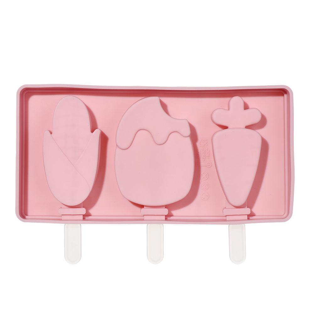 Solighter Cetakan Es Krim Icebox Frozen DIY Silicone Tools Es Loli Dapur Rumah Cetakan Es Pop