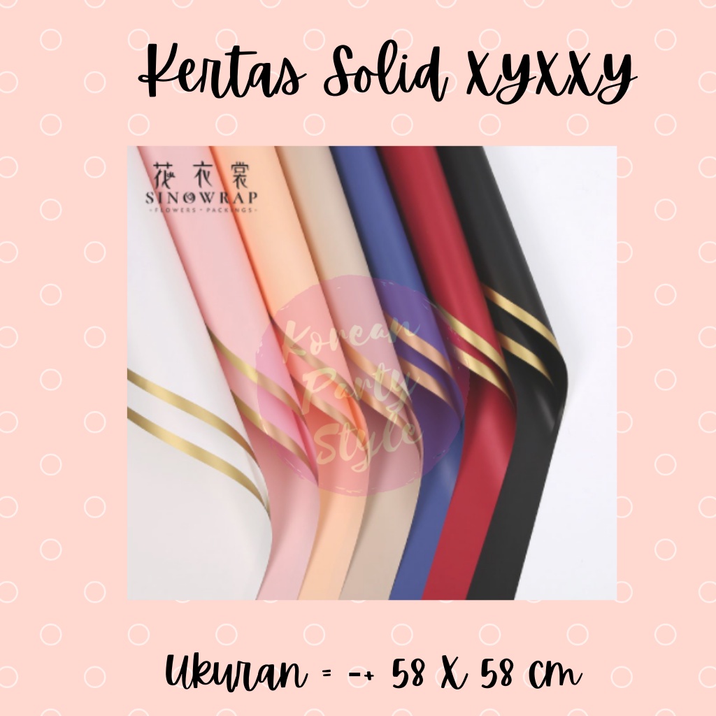 

KOREAN KERTAS BUNGA ECER LINE GOLD WARNA SOLID XXYXY XXJA KERTAS BUKET BUNGA FLOWER WRAPPING WATERPROOF PER LEMBAR PAPER BISA CAMPUR WARNA WARNI