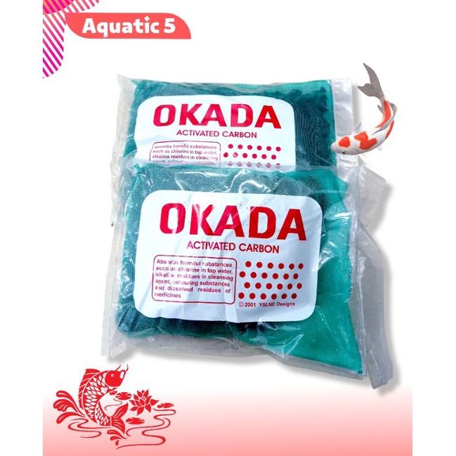 ARANG PENYARING FILTER AQUARIUM KARBON AKTIF OKADA