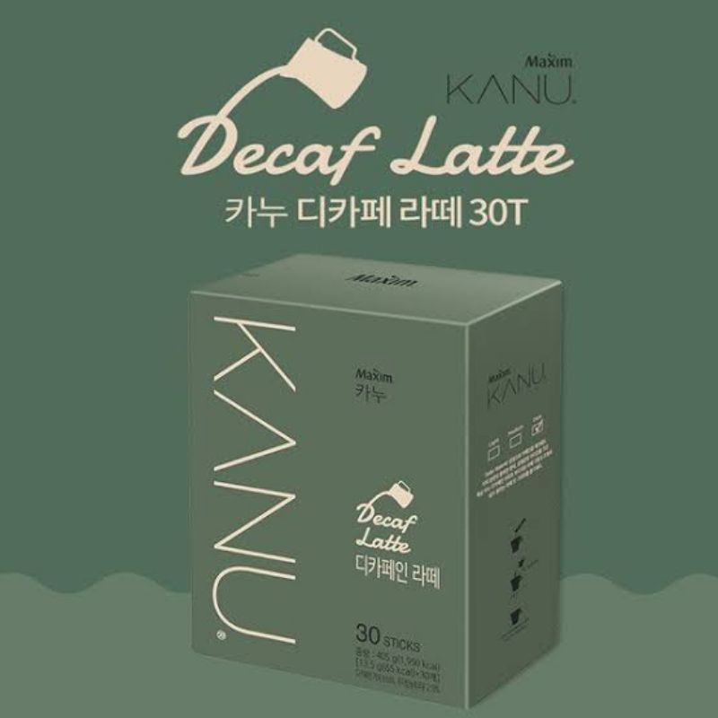 Maxim Kanu Decaf Latte Sachet Kopi Korea