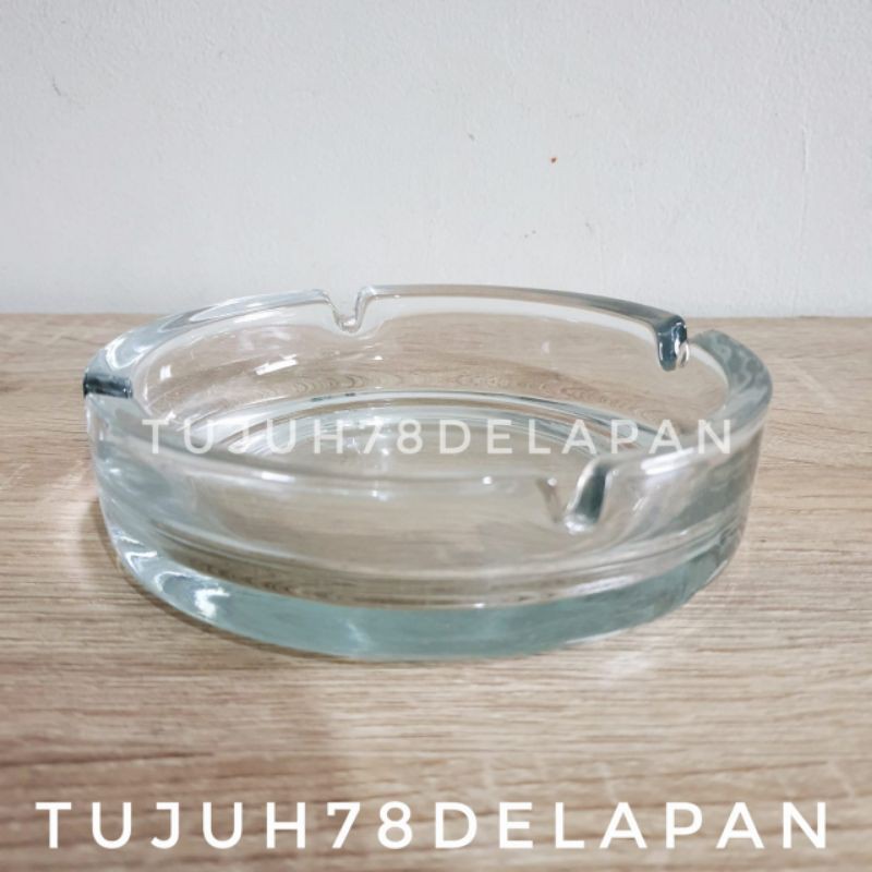 Abak Kaca Bulat Tebal AT145 - Asbak Bulat Kaca - Asbak Beling Bulat