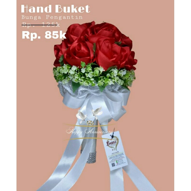 Hand Buket GypshophilaBabybeart  - Buket Bunga Tangan Pengantin - Hand Bouquet - Bunga Babybearth