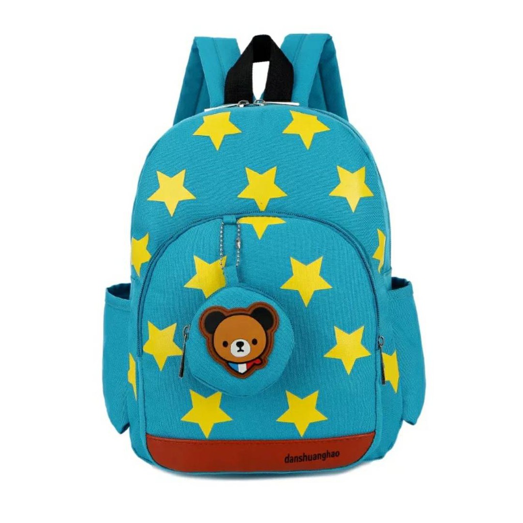 tt_Tas Ransel Anak Sekolah Karakter Fashion Kids Backpack Cute Murah Batam Tas Kanvas import Bintang