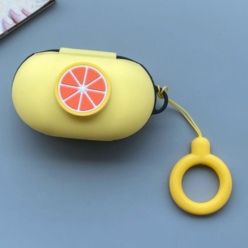 Bt Casing Pelindung Earphone Untuk Tunas/Bud+Headphone Motif Buah Housing Silikon