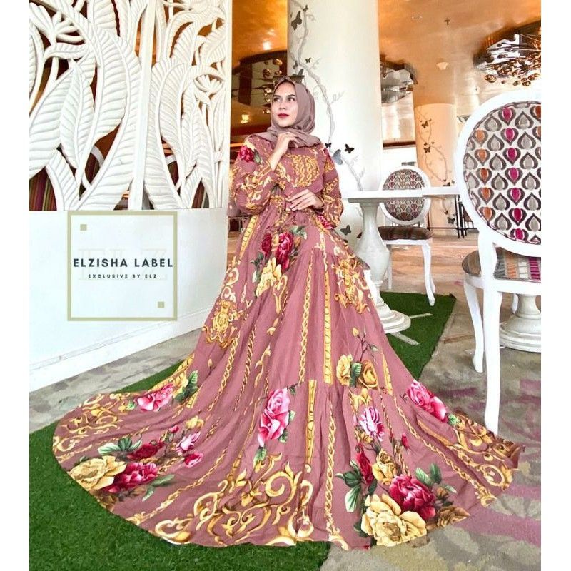 Gamis Elzisha Queen Import / Gamis Mewah Premium / Gamis Elzisha Label ORI